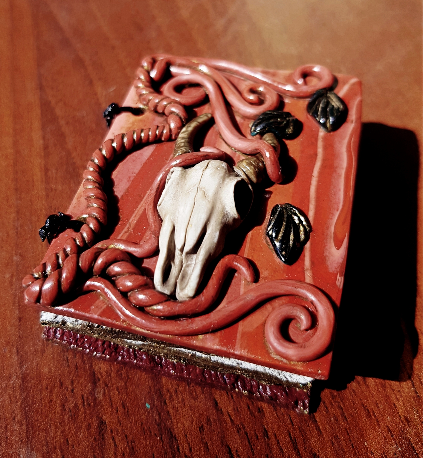 Handcrafted polymer clay Book