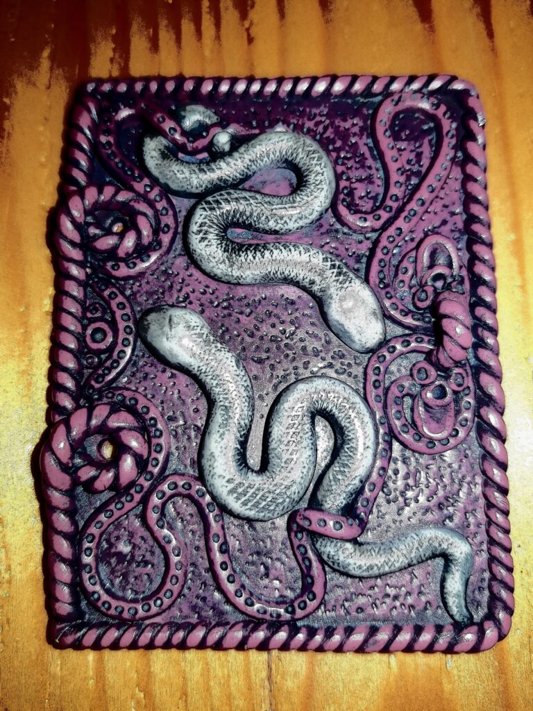 Snakes Book Front DIY Handcrafted Paper